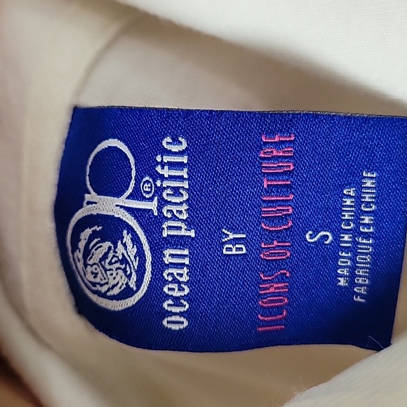OP White Polo Shirt with Blue Label - Picture 5 of 8